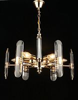 Люстра потолочная шестирожковая на цепочке Мелодия Света Е14 Золото картинка 